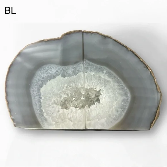 Crystal Bookends Natural Agate Geode Center: Choose Your Pair (1 pair per order) - Picture 5 of 8